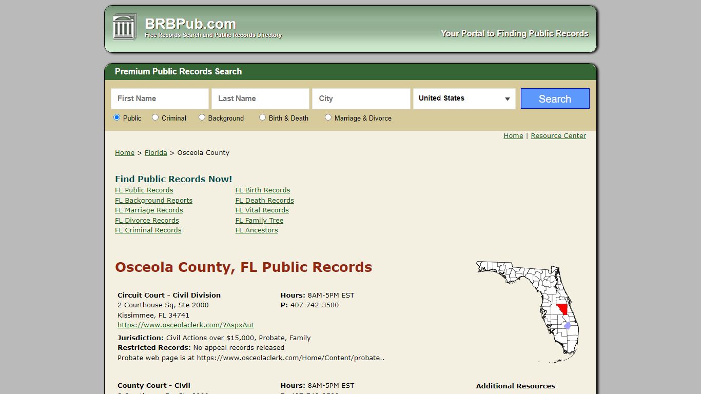 Osceola County Public Records | Search Florida Government Databases